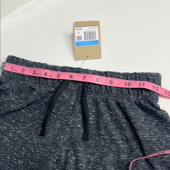 Nike cotton shorts kids medium standard fit curved hem gray white drawstrings - Picture 6 of 10